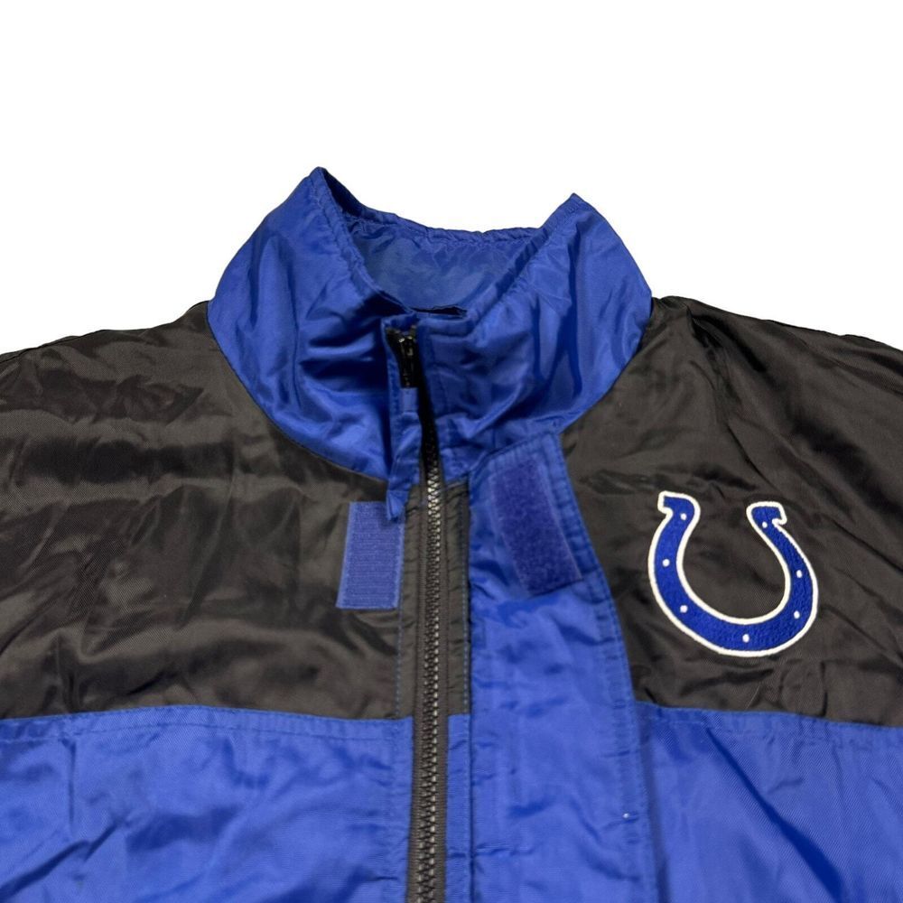 Indianapolis‎ Colts Jacket Men's Large Vintage Game Day Full Zip Coat NFL Blue - Picture 6 of 10